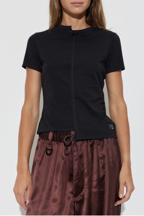 Y-3 Asymmetrical cut T-shirt