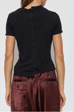 Y-3 Asymmetrical cut T-shirt