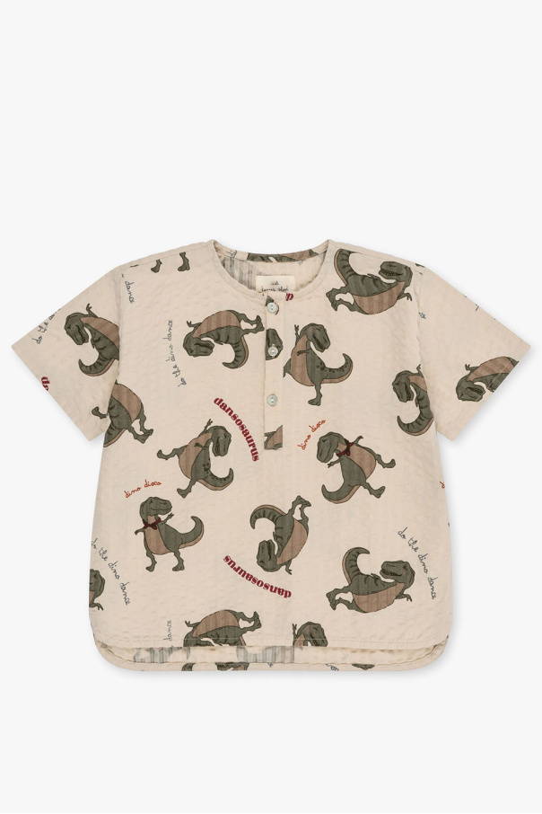 Konges Sløjd ‘Ace’ T-shirt with motif of dinosaurs