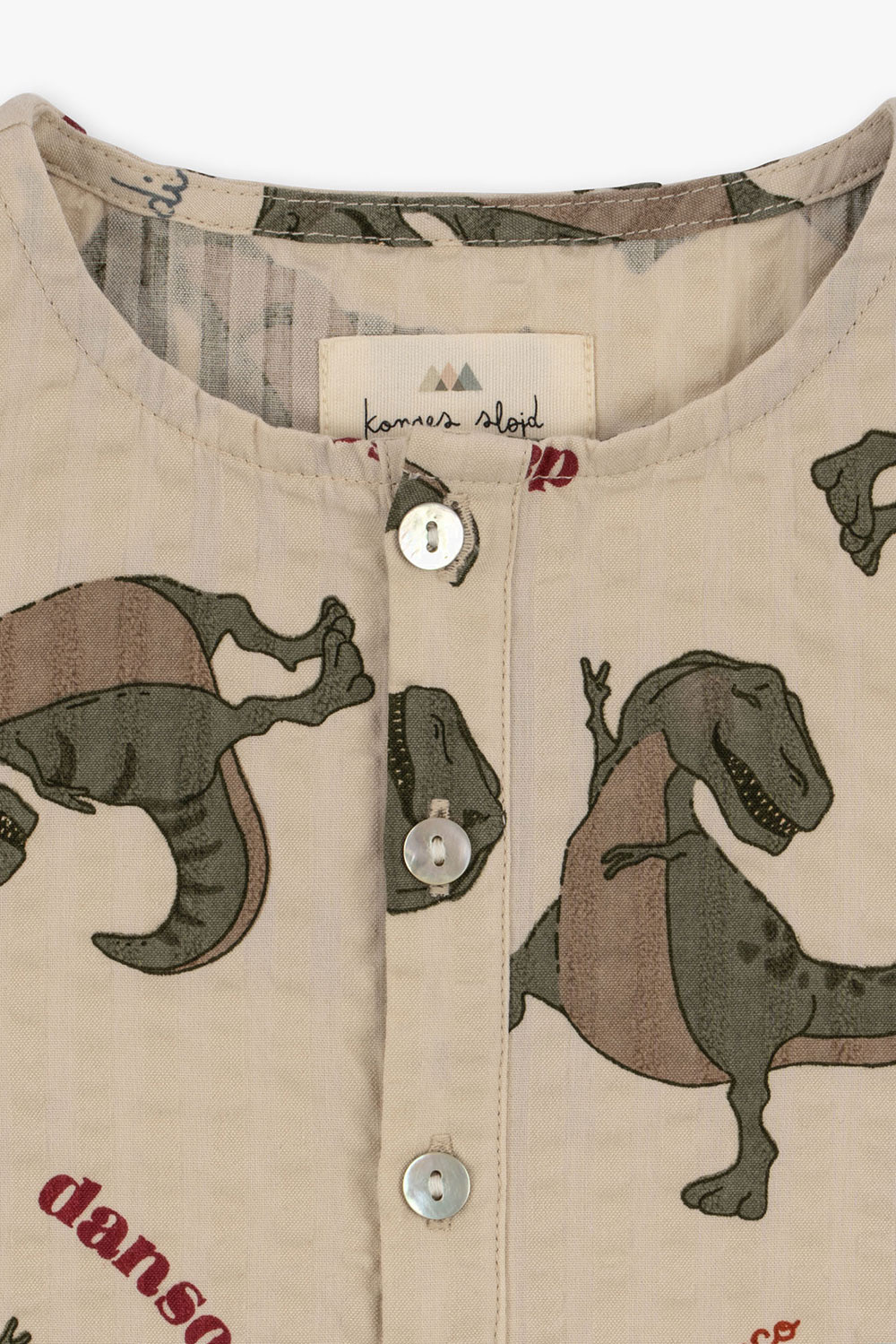 Konges Sløjd ‘Ace’ T-shirt with motif of dinosaurs