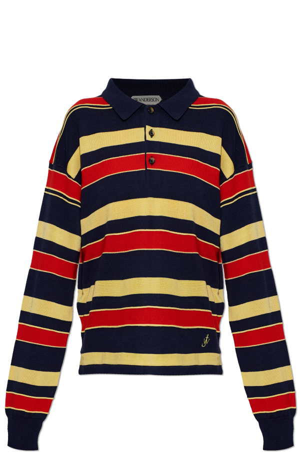 Striped pattern polo shirt od JW Anderson