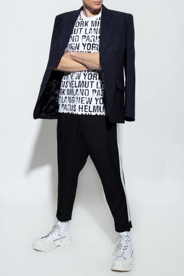Helmut Lang Lace Details Cotton T-shirt