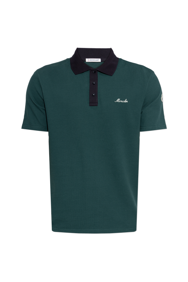 Polo with embroidered logo od Moncler