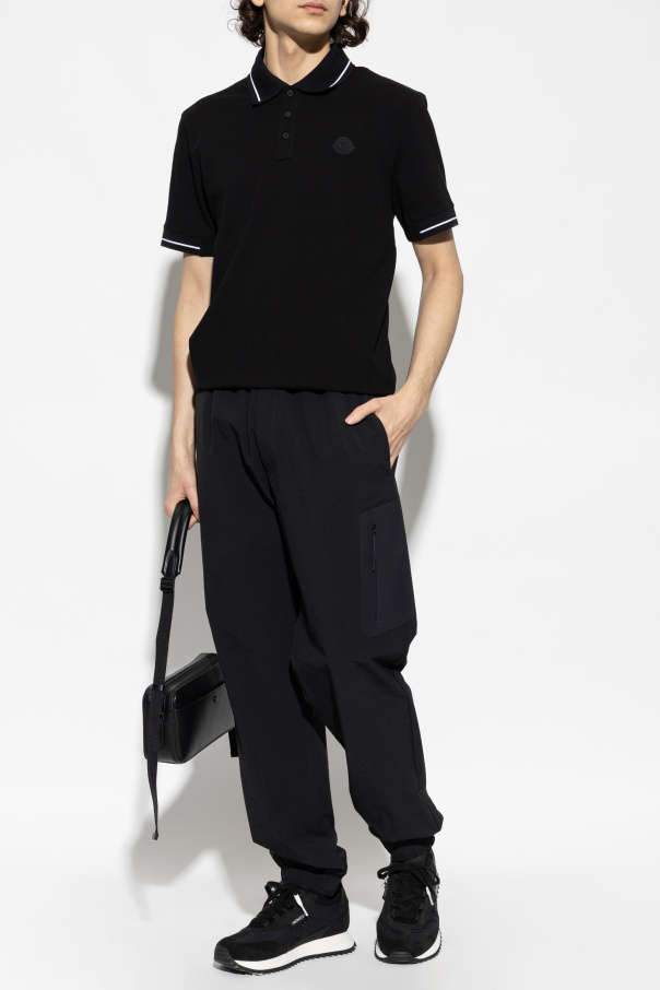 Moncler Polo with logo patch