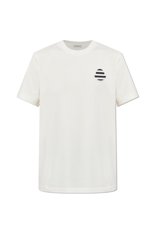 T-shirt with logo patch od Moncler