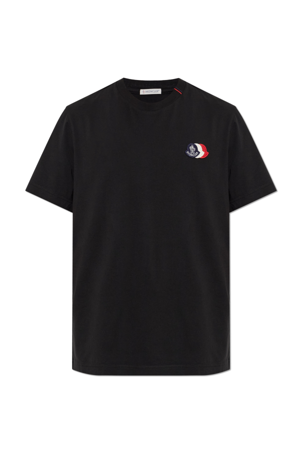 T-shirt with logo patch od Moncler
