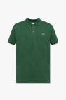 short-sleeved rose patch polo shirt