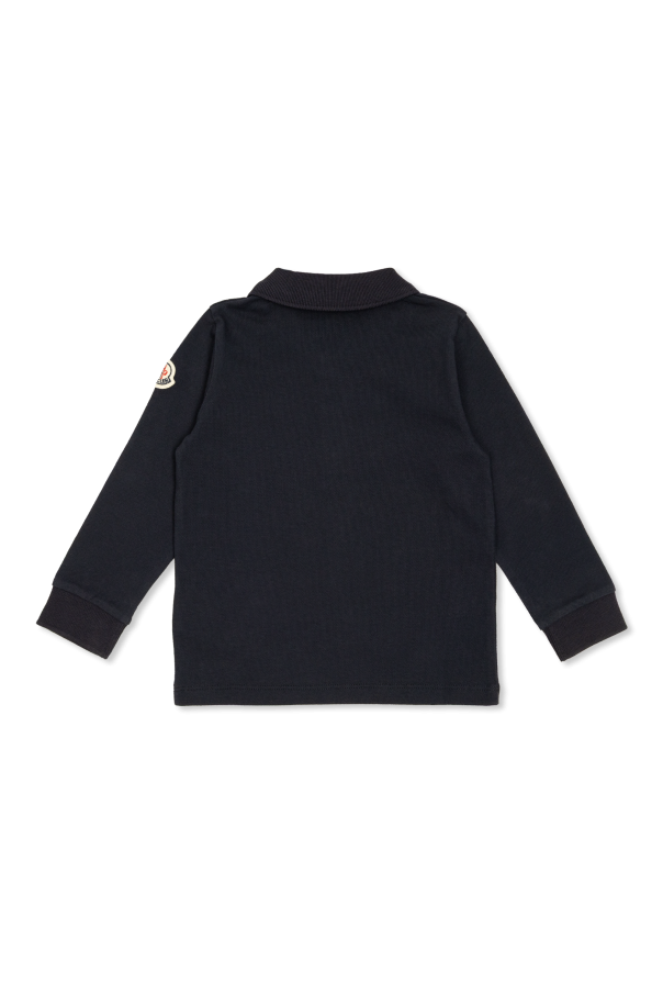 Moncler Enfant Polo de manga larga con parche de logo