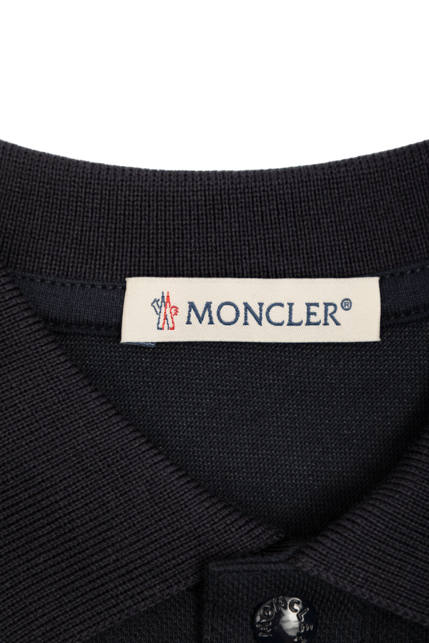 Moncler Enfant Polo de manga larga con parche de logo