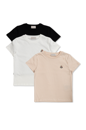 Pack de tres camisetas con parche de logo