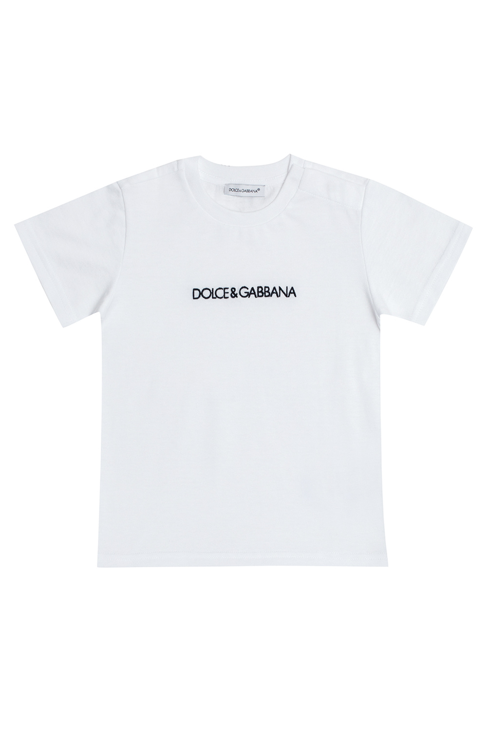 Dolce & Gabbana кружевное платье миди с фестонами Logo T-shirt