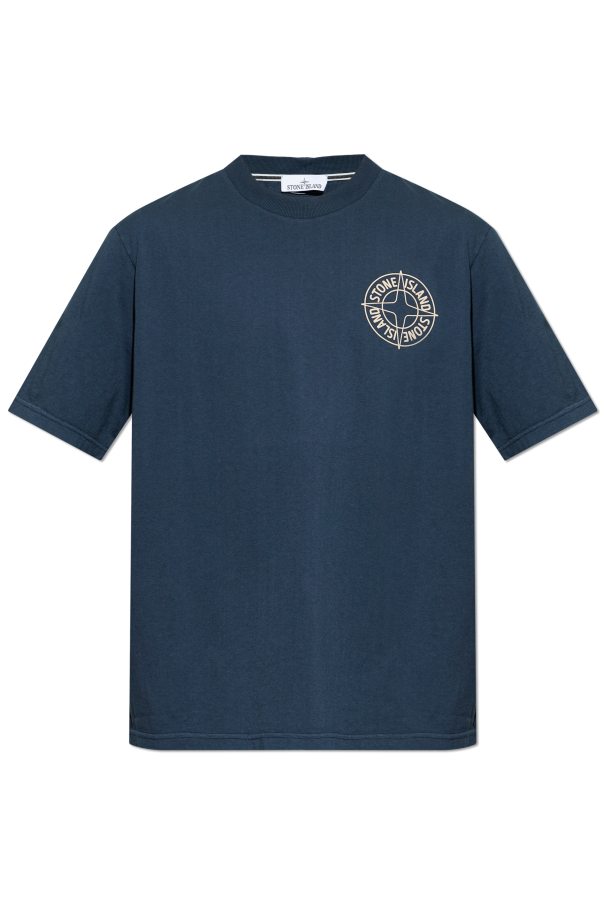 T-shirt with printed logo od Stone Island