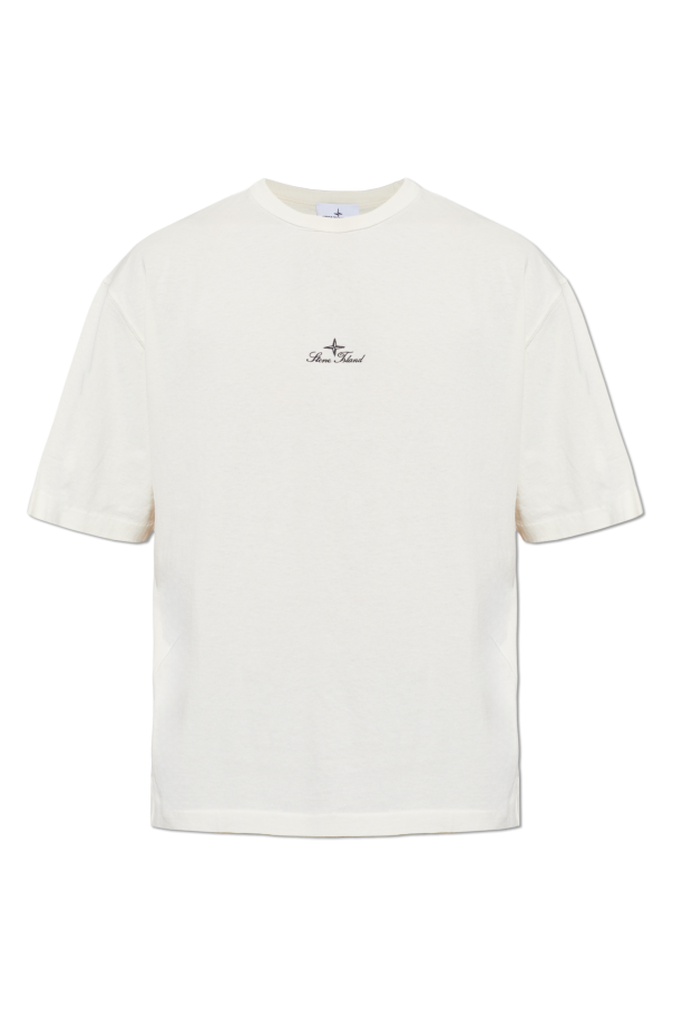 Stone Island T-shirt z wyszytym logo