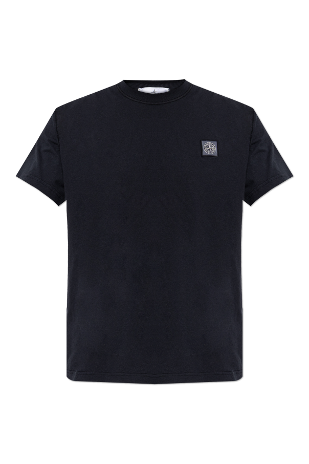 T-shirt with logo patch od Stone Island