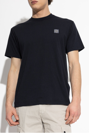 Stone Island T-shirt com aplicação com logótipo