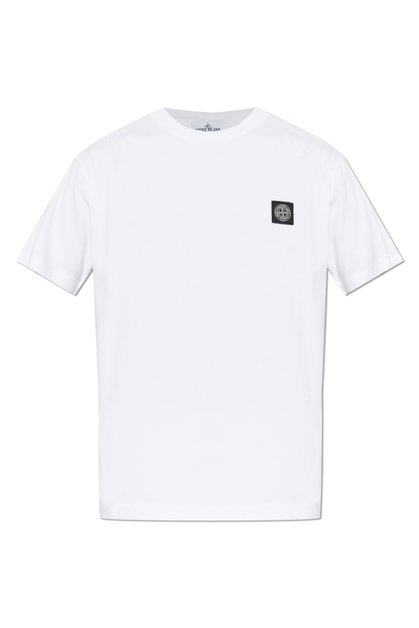 T-shirt with logo patch od Stone Island