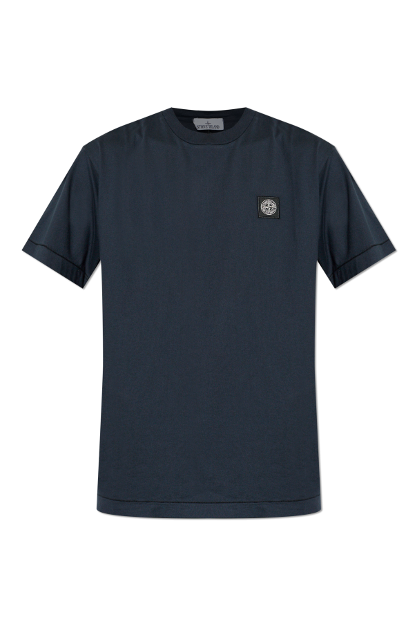 T-shirt with logo patch od Stone Island
