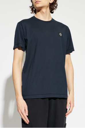 Stone Island T-shirt com aplicação de logótipo