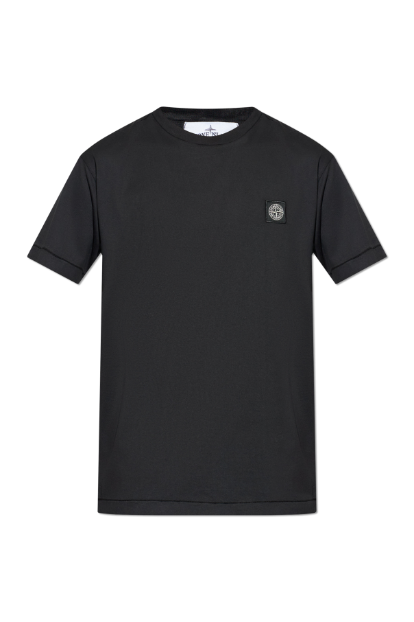 T-shirt with logo patch od Stone Island