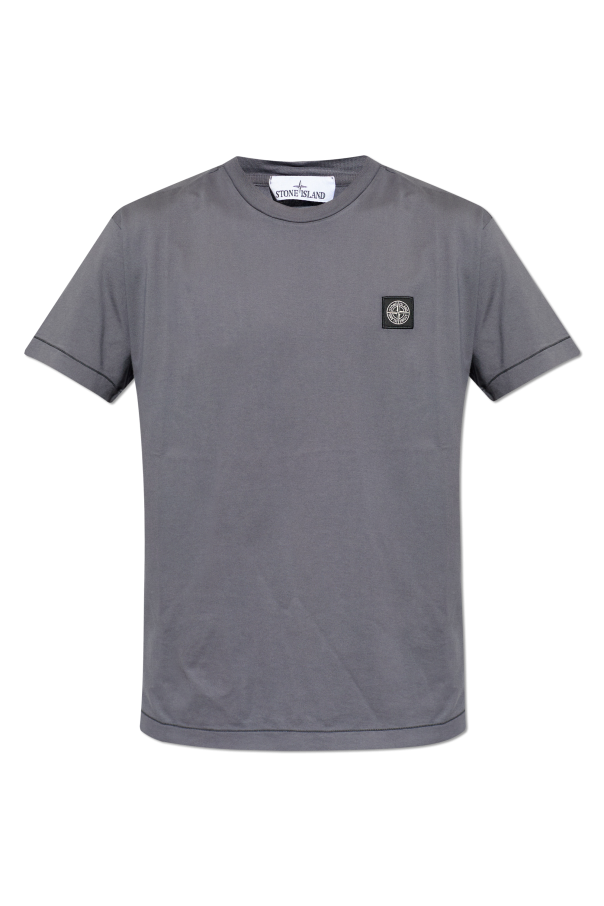 T-shirt with logo patch od Stone Island
