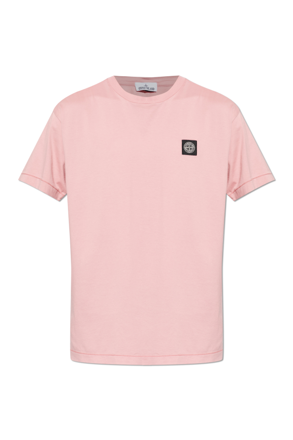T-shirt with logo patch od Stone Island