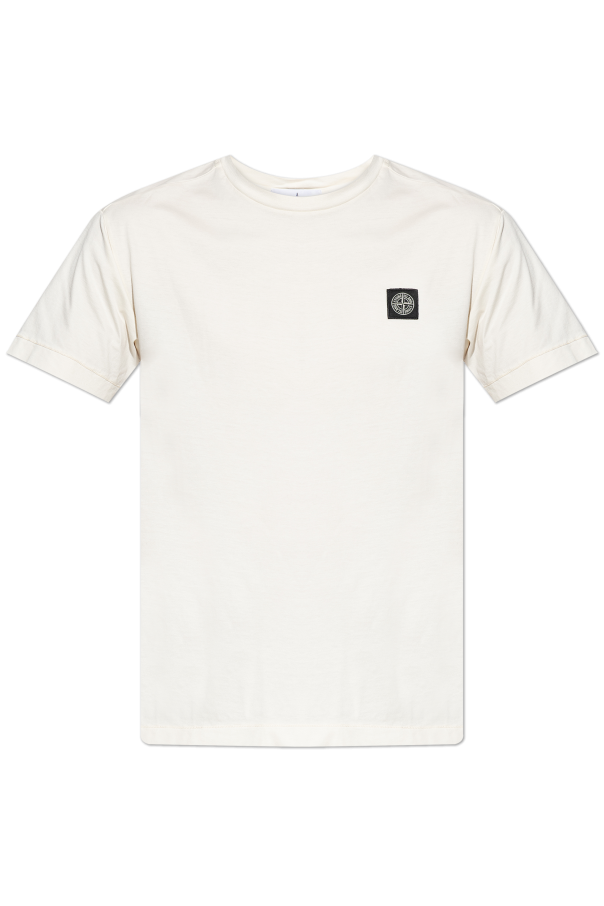 T-shirt with logo patch od Stone Island