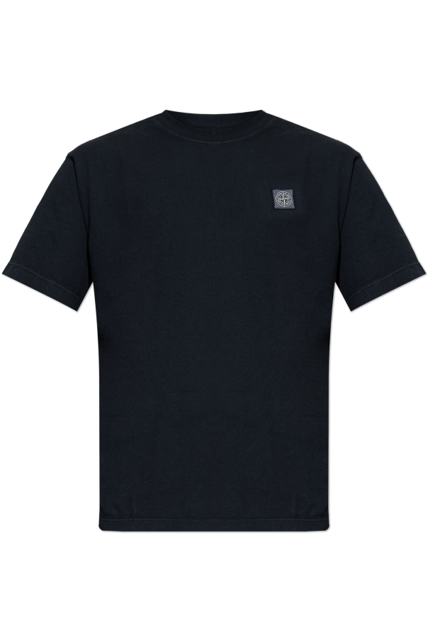 T-shirt with logo patch od Stone Island