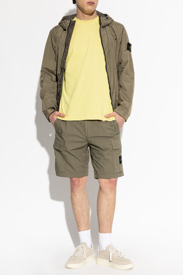 Stone Island T-shirt com remendo com logótipo