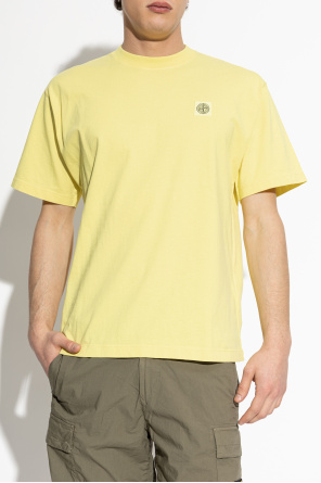 Stone Island T-shirt com remendo com logótipo