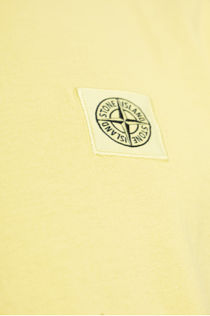 Stone Island T-shirt com remendo com logótipo