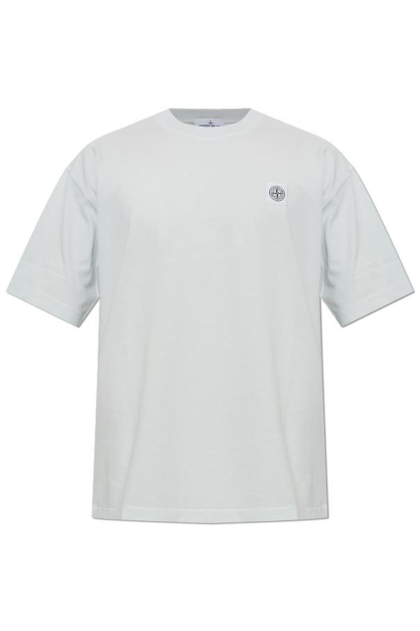 T-shirt with logo patch od Stone Island