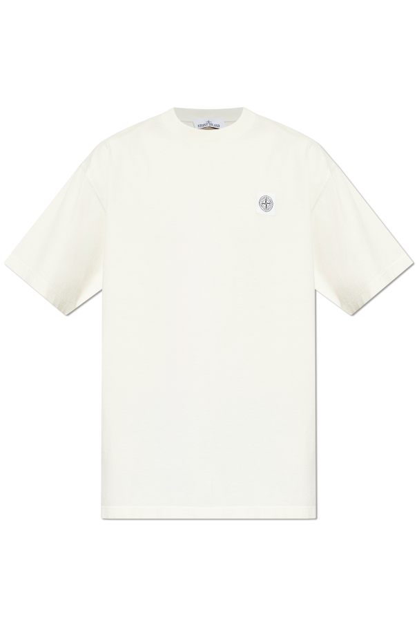 T-shirt with logo patch od Stone Island