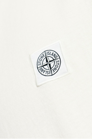 Stone Island T-shirt com emblema com logótipo