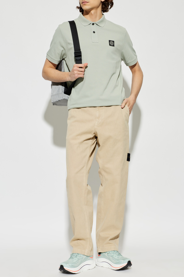 Stone Island Polo mit Logo-Patch