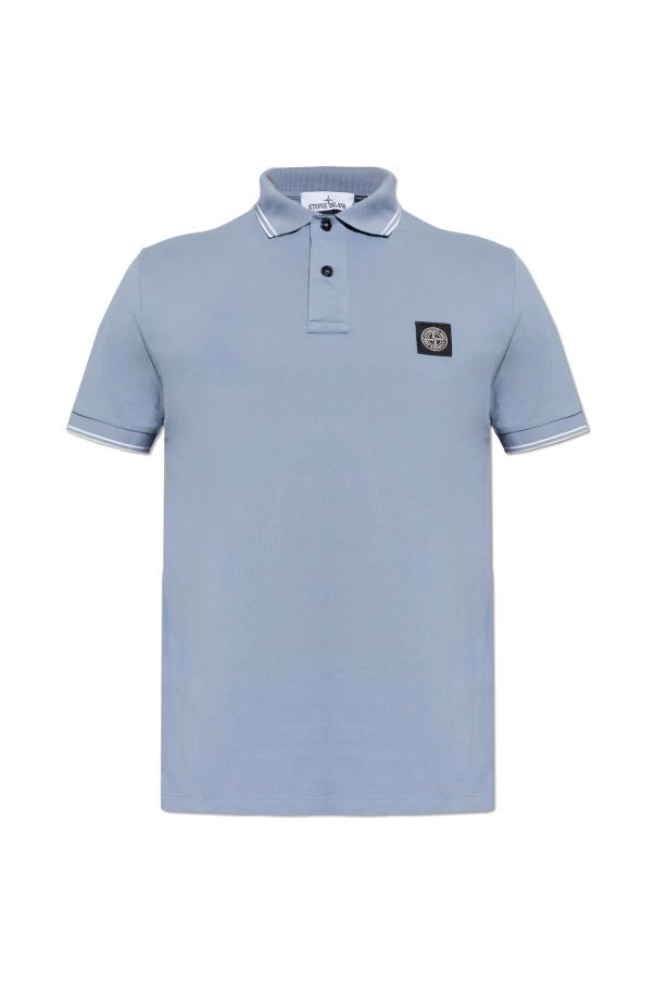 Stone Island Polo mit Logo-Patch