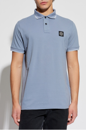 Stone Island Polo mit Logo-Patch