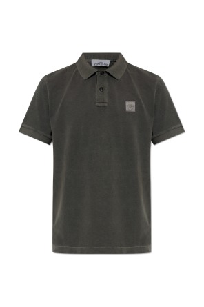 Polo with logo patch