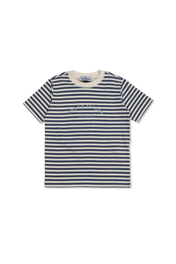 T-shirt with logo od Stone Island Junior