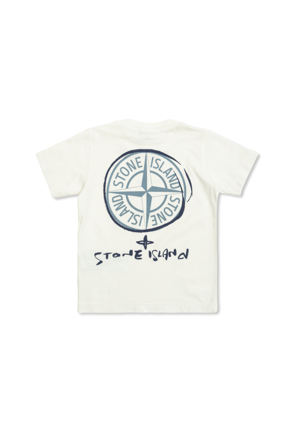 Stone Island Junior T-shirt com logótipo