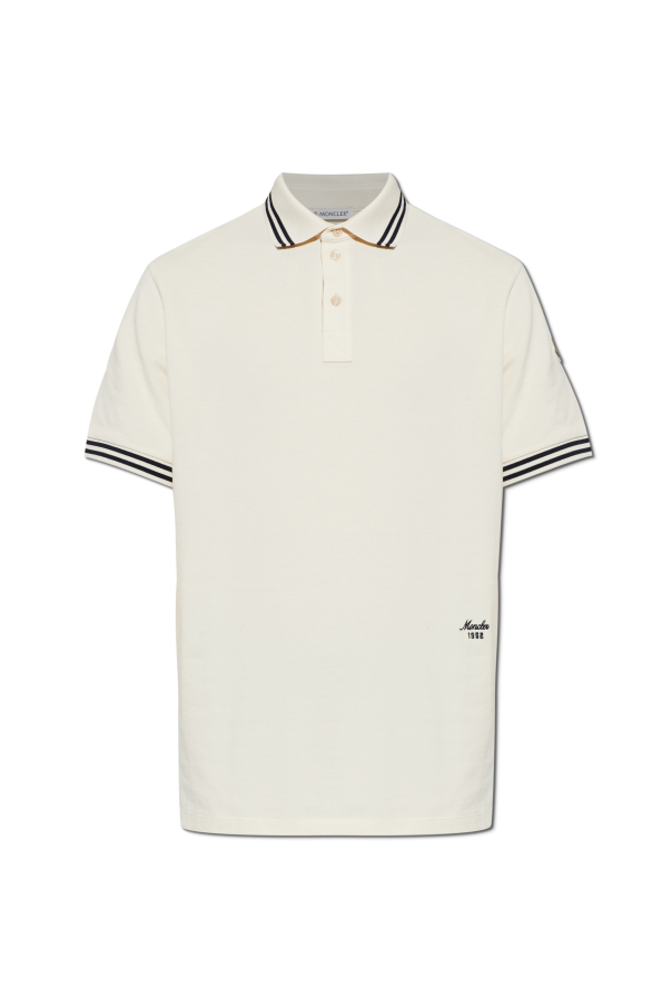 Polo with embroidered logo od Moncler