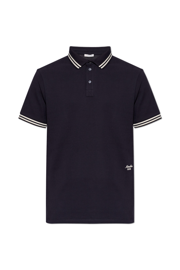 Polo with embroidered logo od Moncler