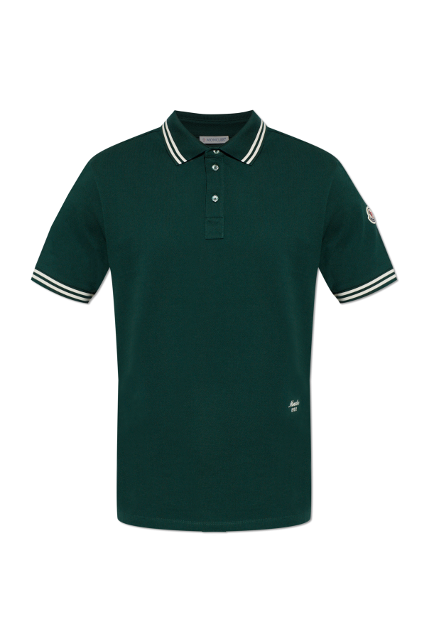 Polo with embroidered logo od Moncler