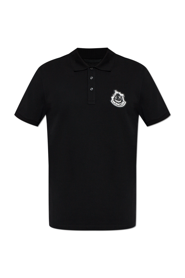 Moncler Polo with logo patch