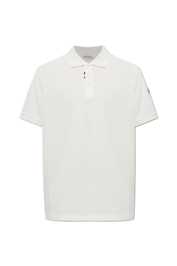 Polo shirt with logo patch od Moncler