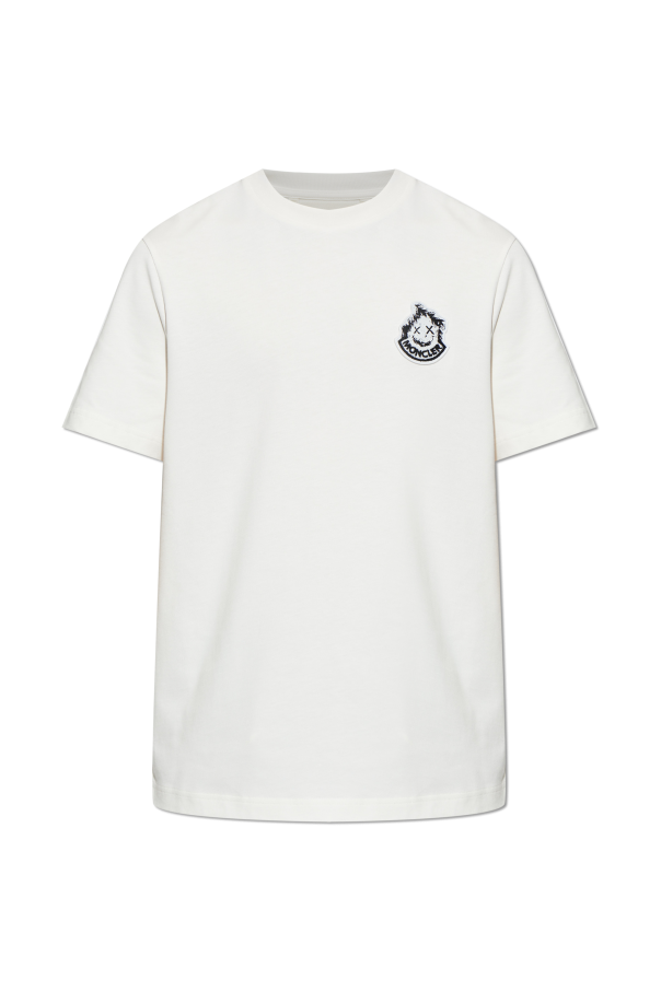 T-shirt with logo patch od Moncler