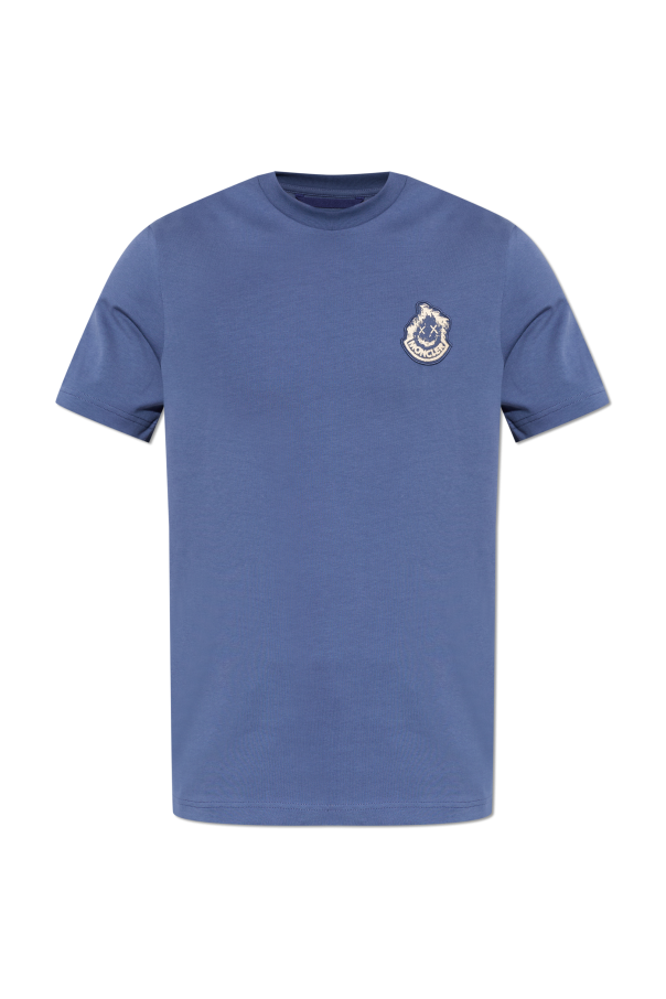 T-shirt with logo patch od Moncler