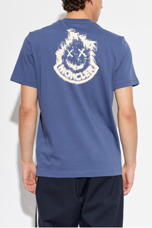 Moncler T-shirt z naszywką z logo