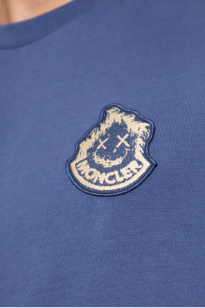 Moncler T-shirt z naszywką z logo
