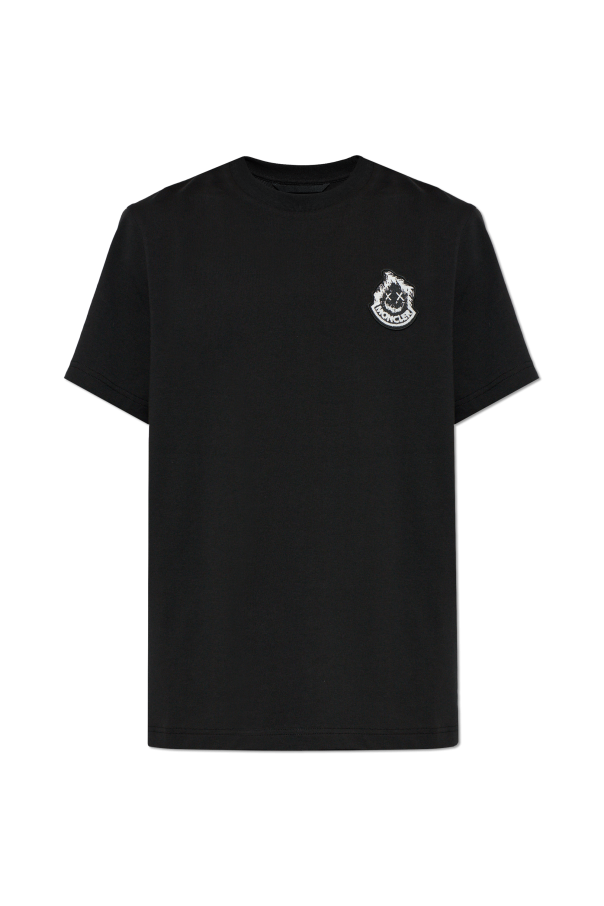 T-shirt with logo patch od Moncler