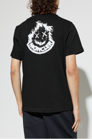 Moncler T-shirt z naszywką z logo